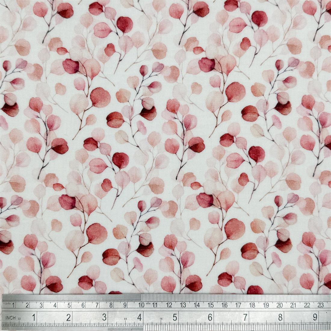 White & Rust Antibes 100% Cotton Double Gauze Fabric