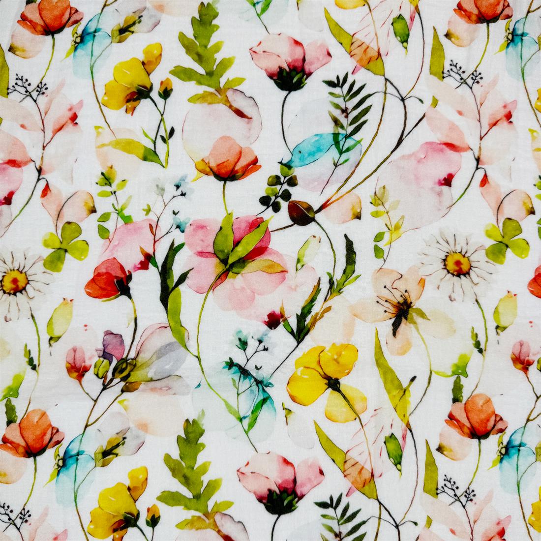 White Troyes 100% Cotton Double Gauze Fabric