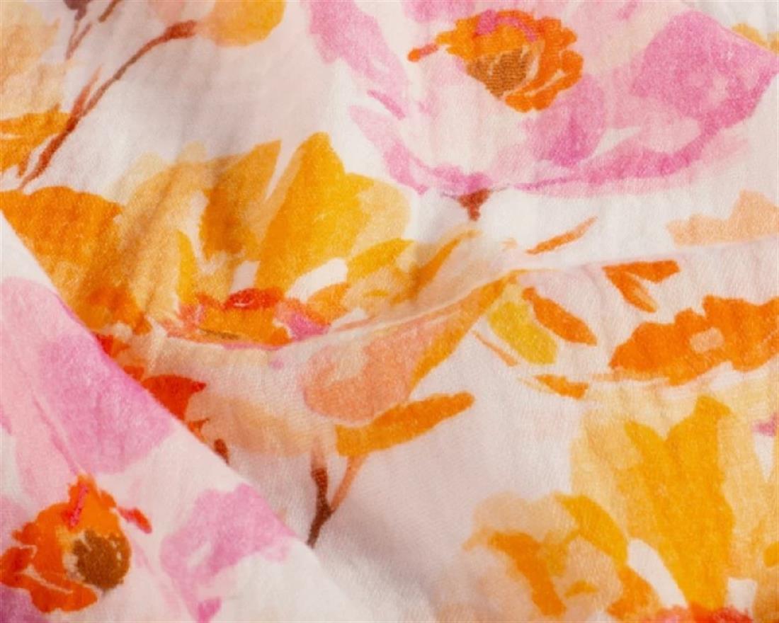 White Muslin Printed Gauze Fabric