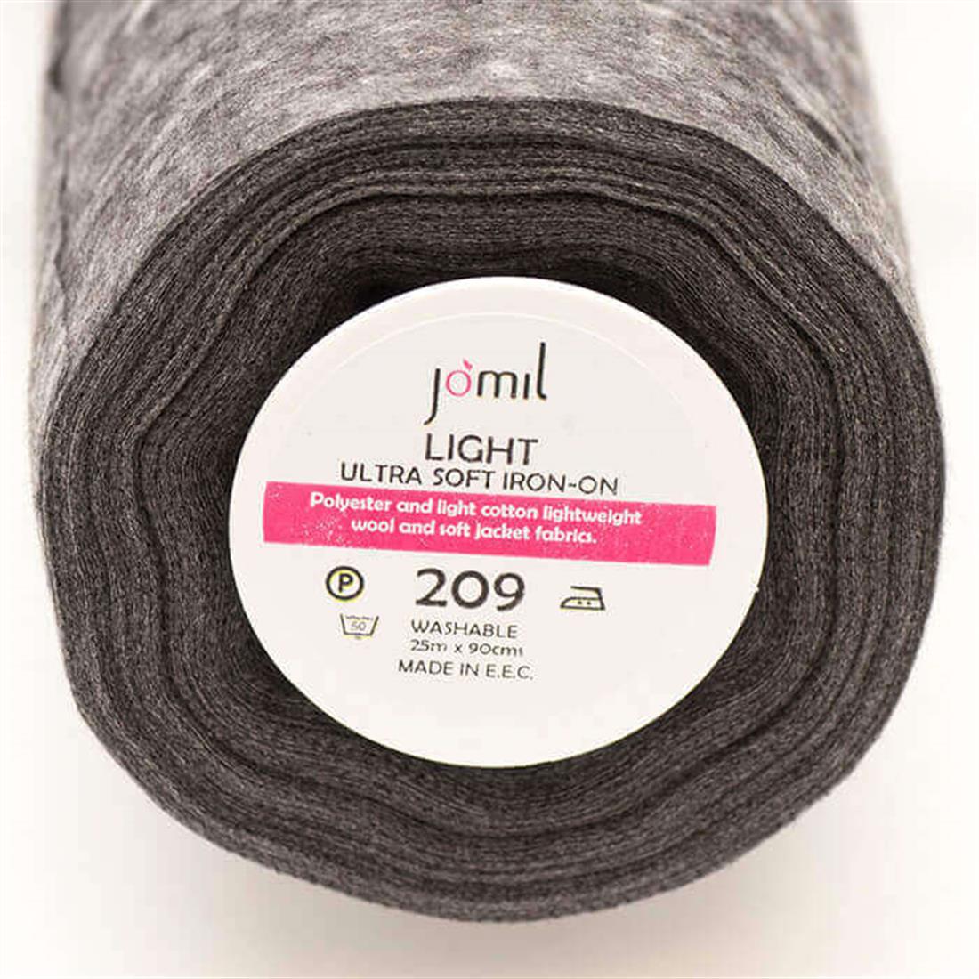 Ultrasoft Light Charcoal Iron On Interlining