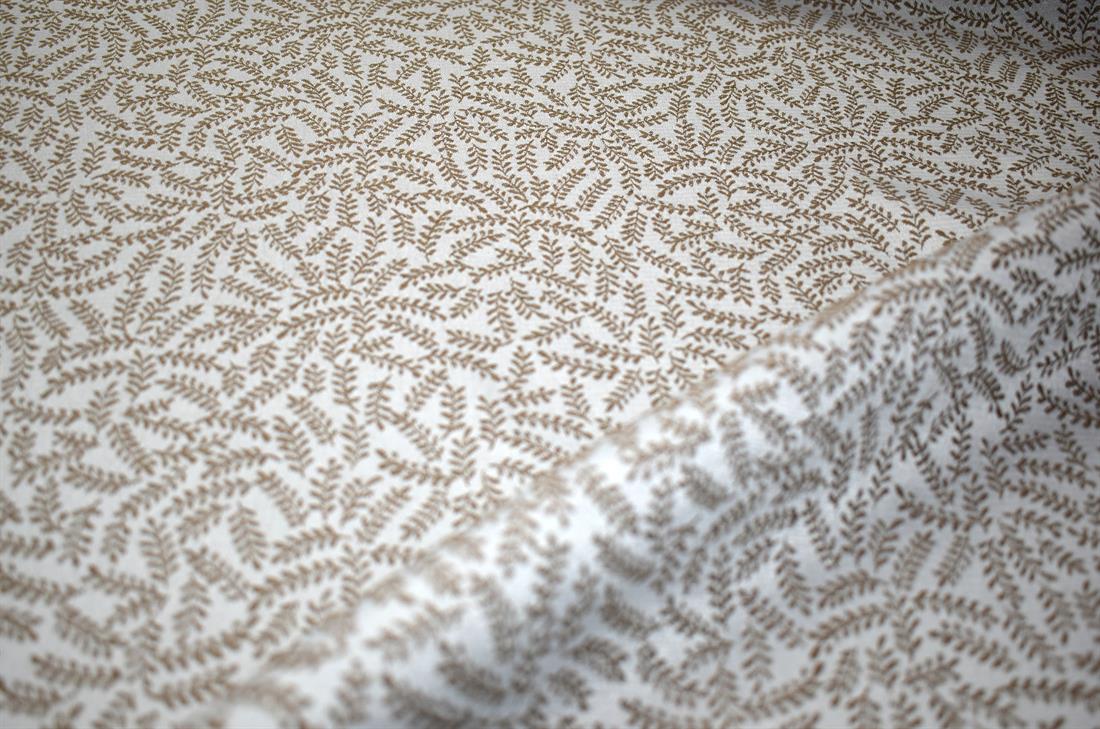 Brown & Silver Cotton Rich Jacquard