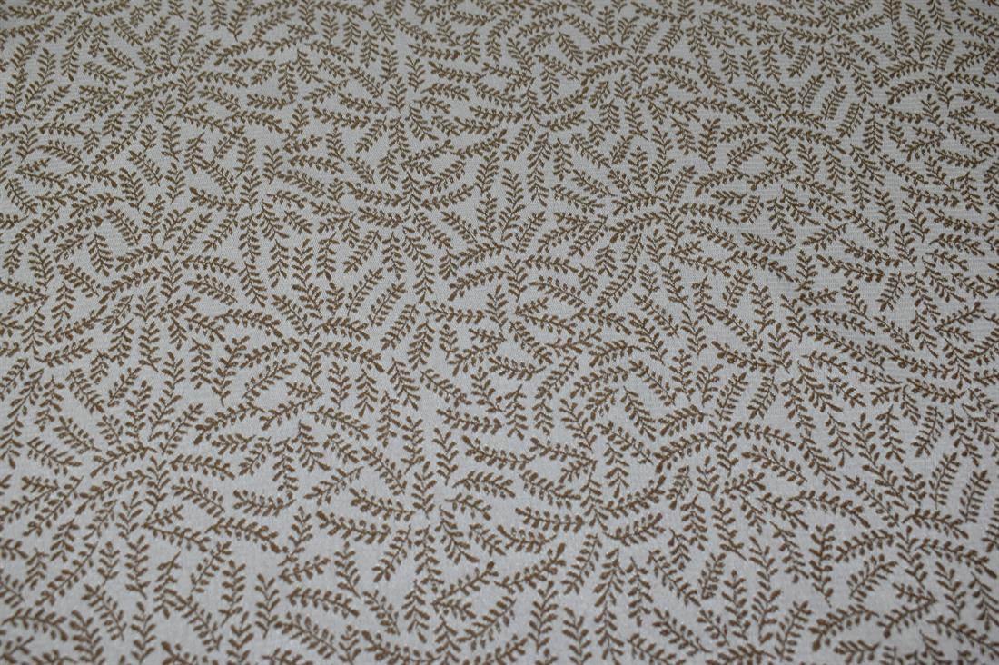 Brown & Silver Cotton Rich Jacquard
