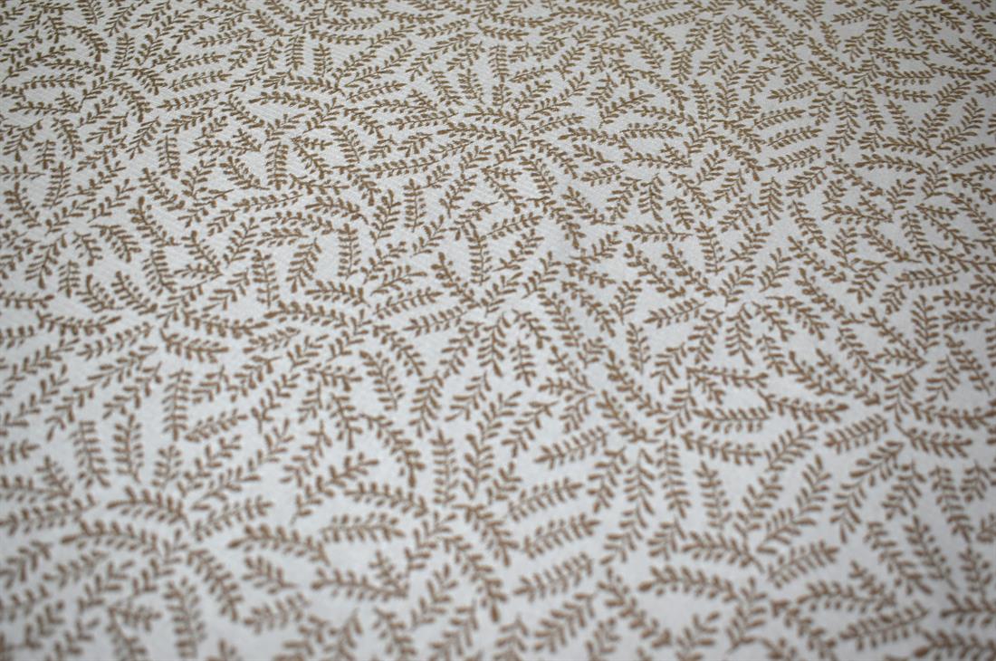 Brown & Silver Cotton Rich Jacquard
