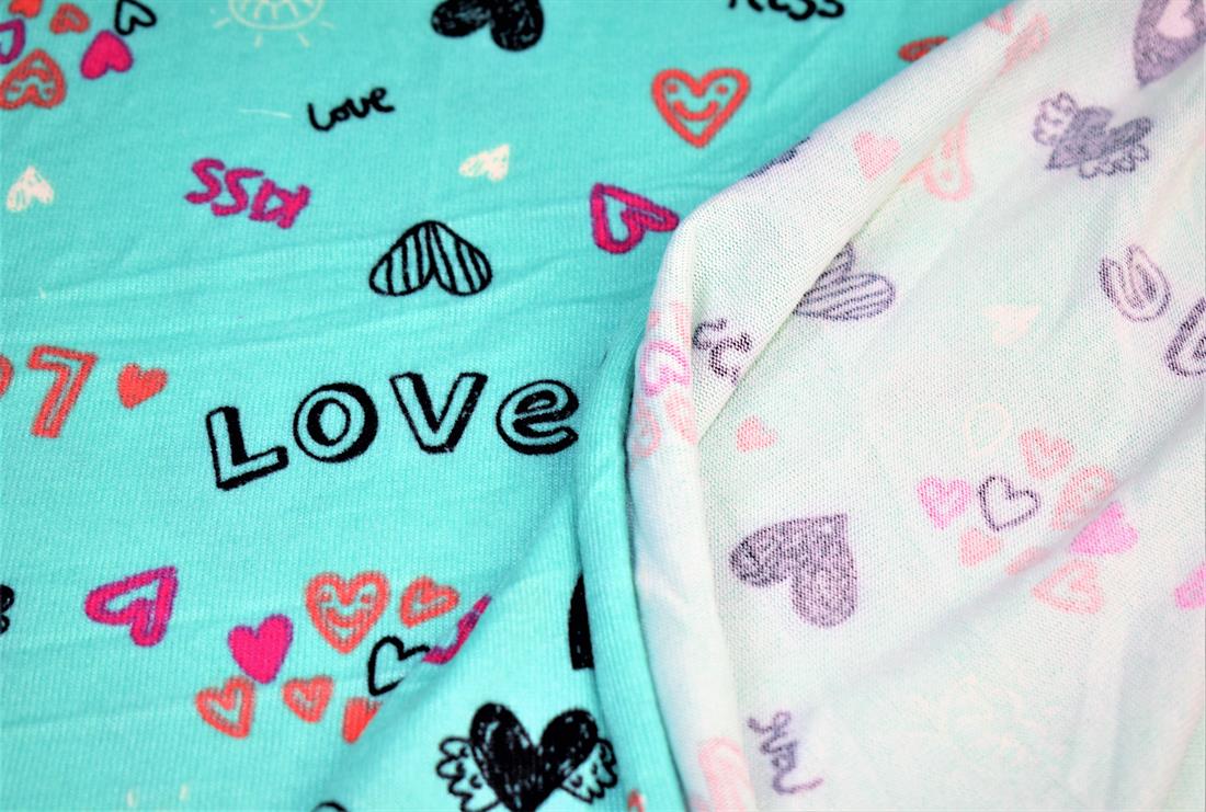 Printed Soft Stretch Jersey, Kiss Designs