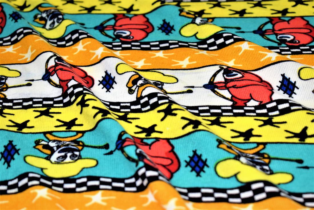 Yellow & Green Hunter & Bear Mexican Style Super Soft Printed Stretch…