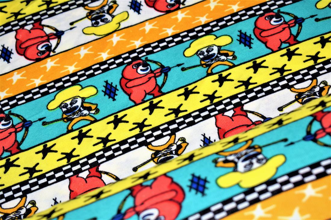 Yellow & Green Hunter & Bear Mexican Style Super Soft Printed Stretch…