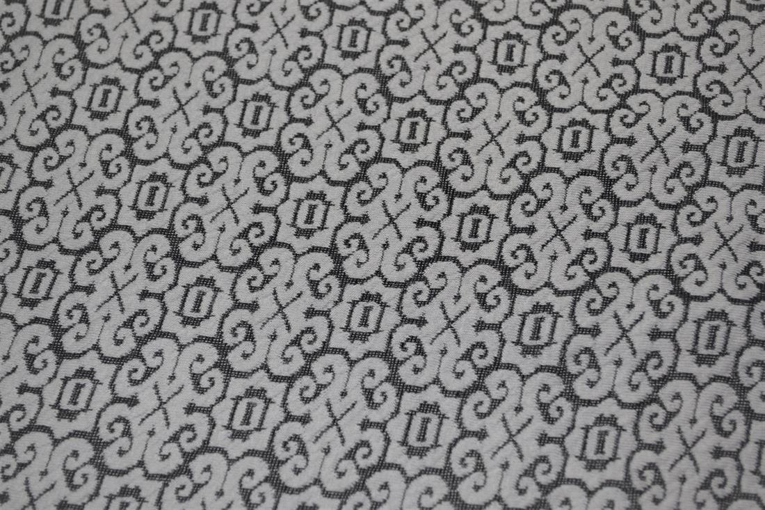 Light Grey & Cream Printed Jersey Fabric