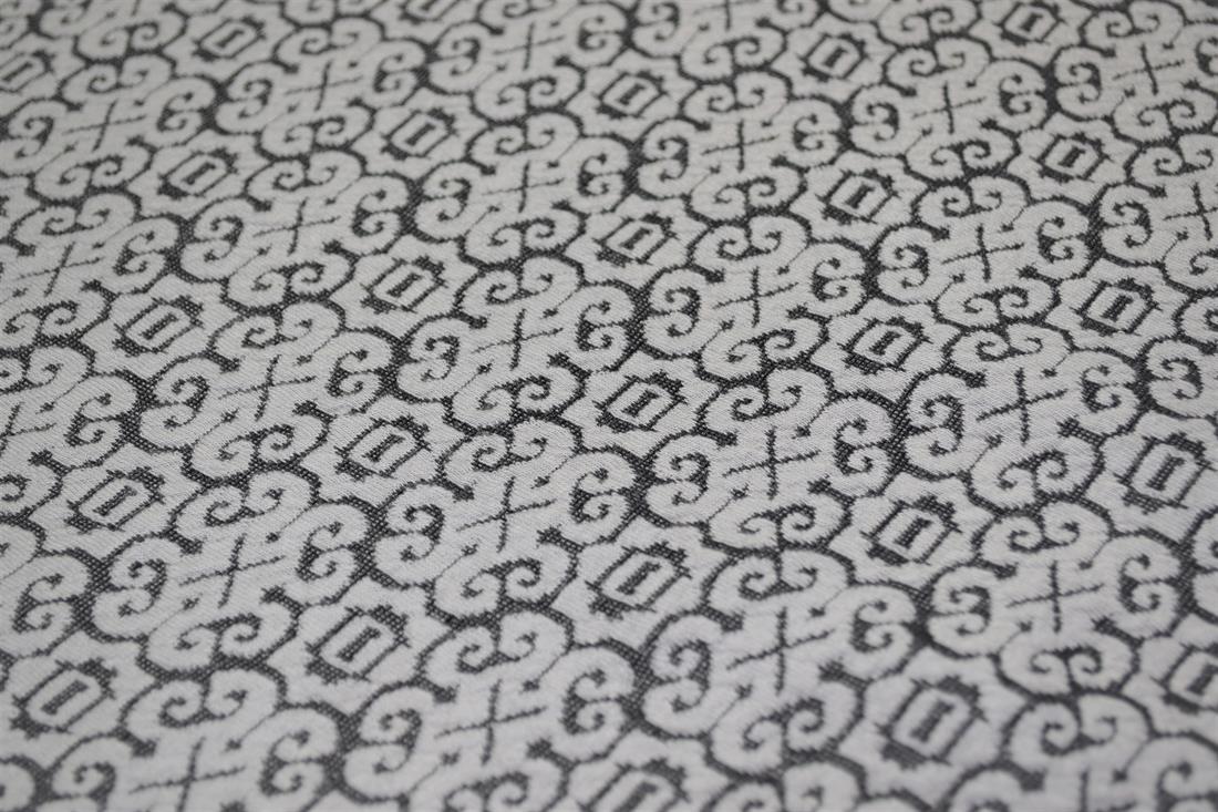 Light Grey & Cream Printed Jersey Fabric