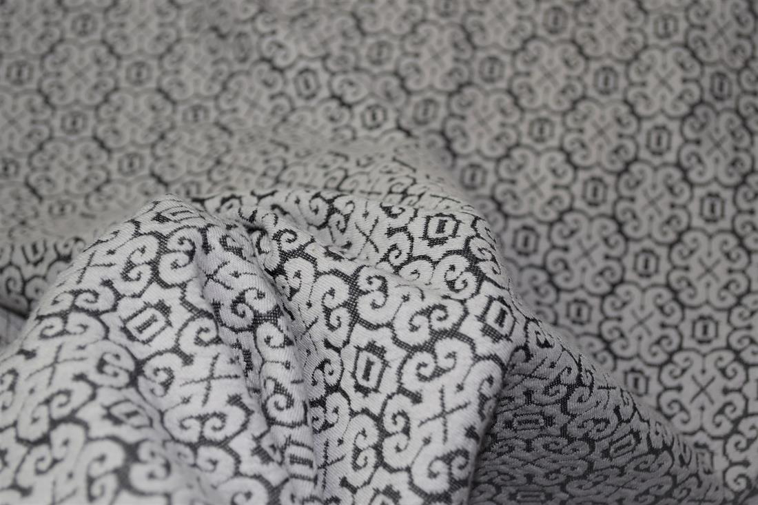 Light Grey & Cream Printed Jersey Fabric