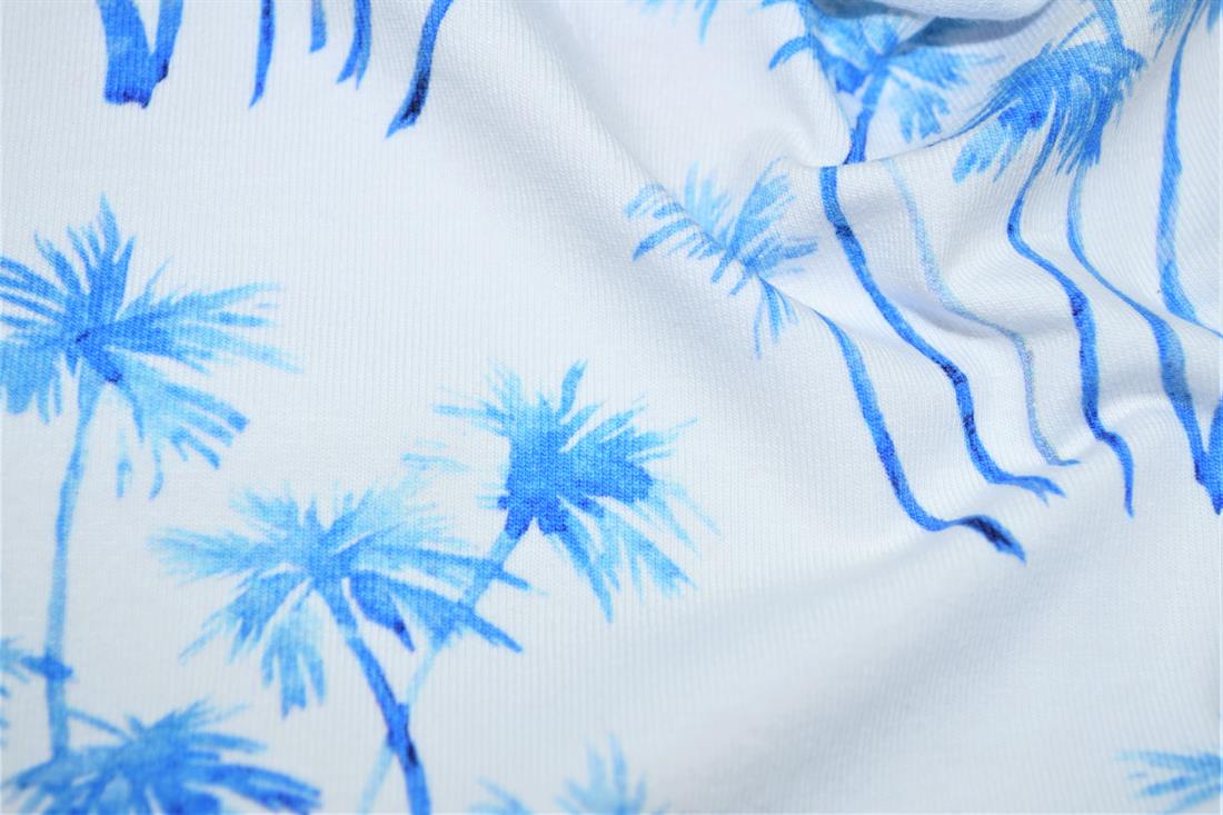 White Printed Cotton Jersey