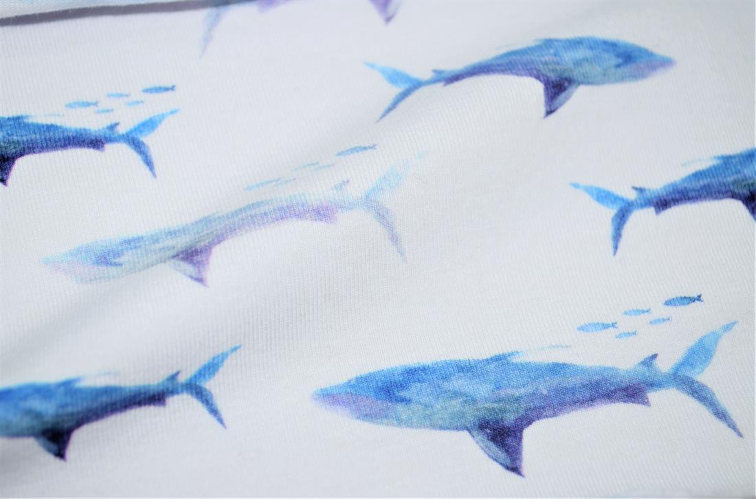 White Printed Cotton Jersey