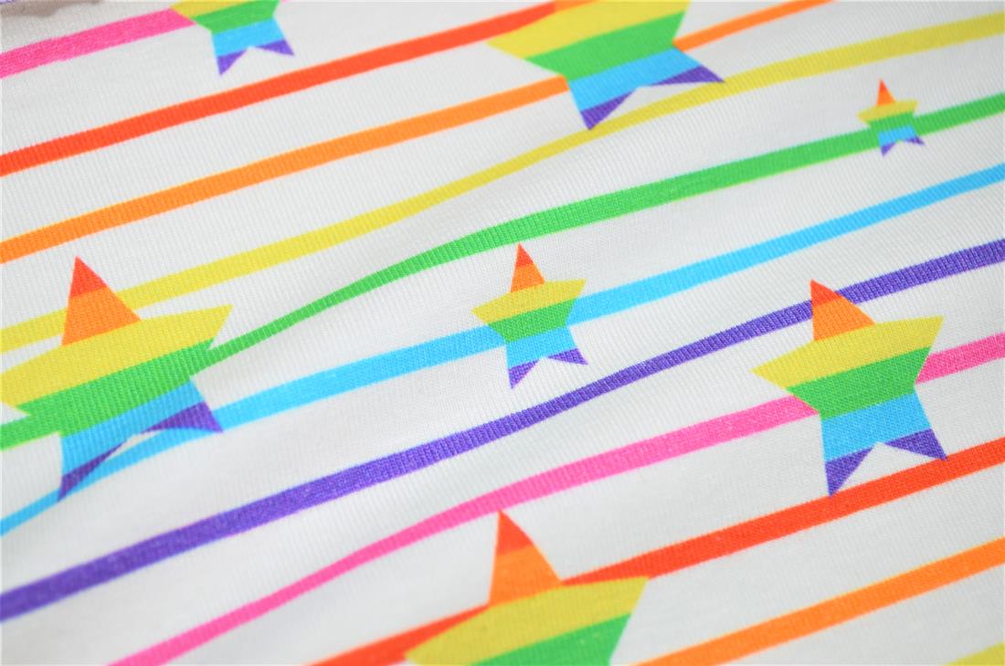 Rainbow Printed Cotton Jersey