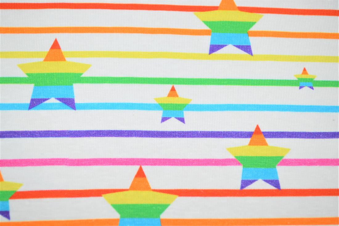 Rainbow Printed Cotton Jersey