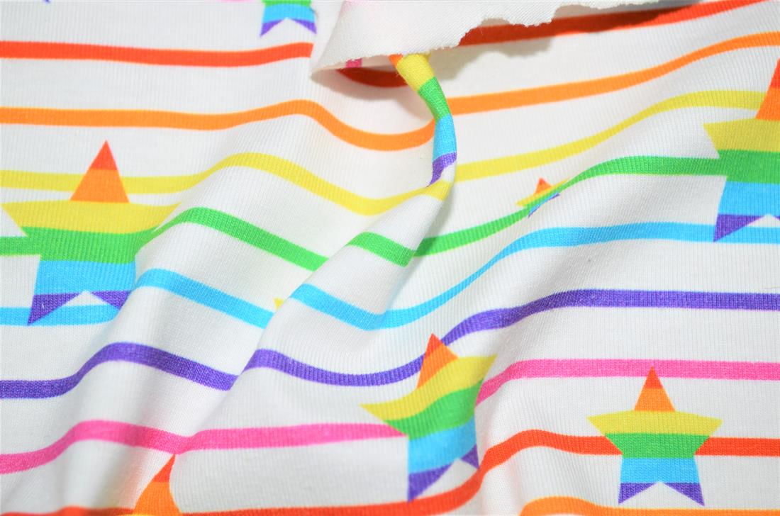 Rainbow Printed Cotton Jersey