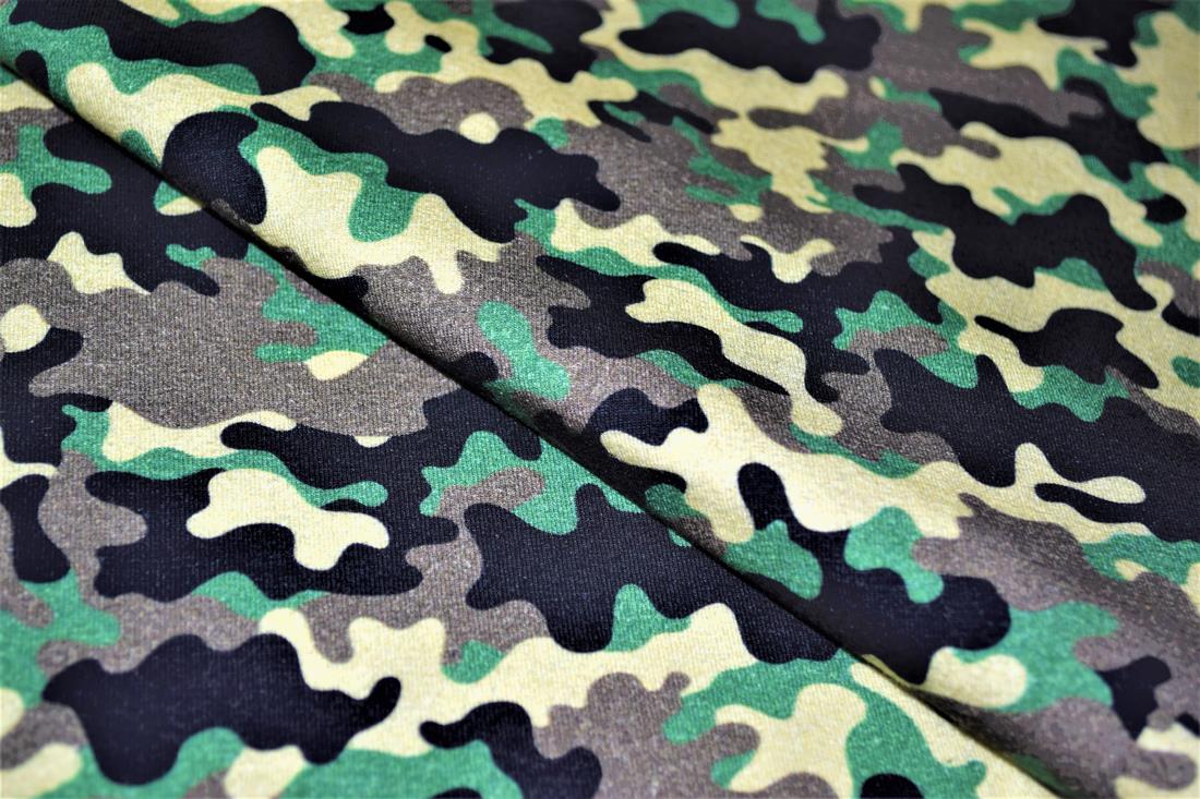 Army Green Camouflage Printed Jersey