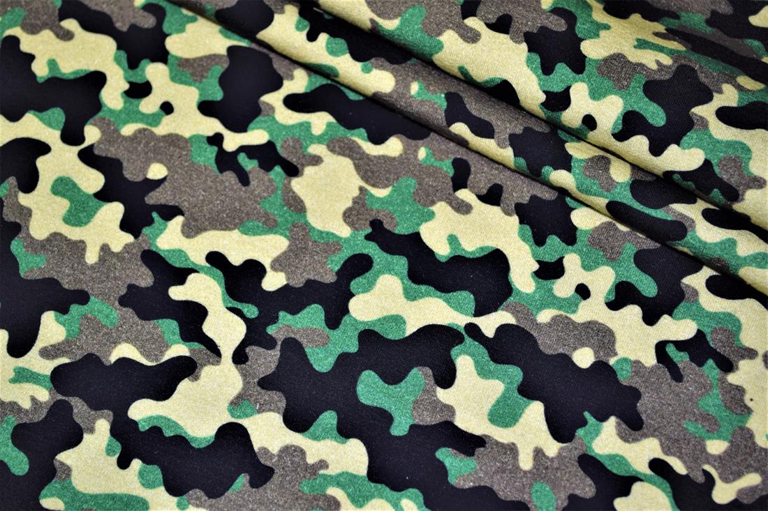 Army Green Camouflage Printed Jersey
