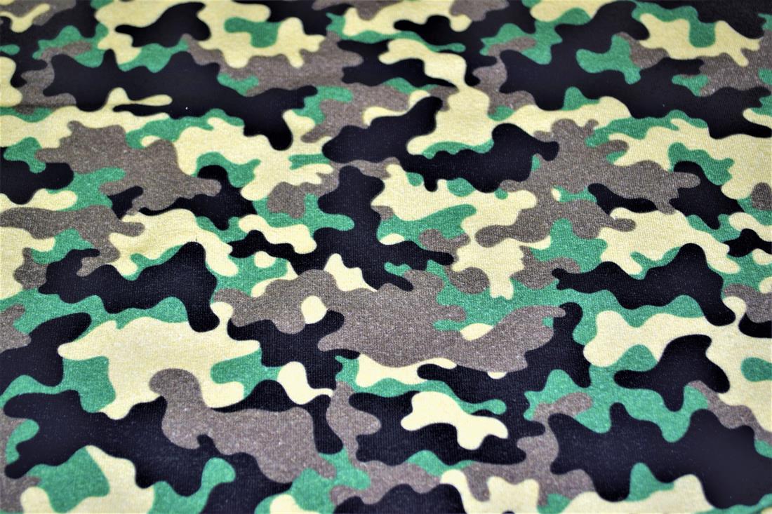 Army Green Camouflage Printed Jersey