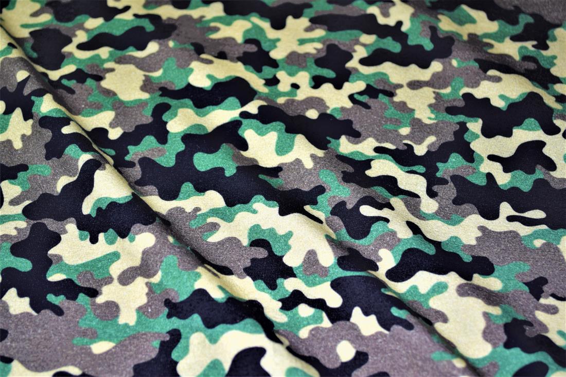 Army Green Camouflage Printed Jersey