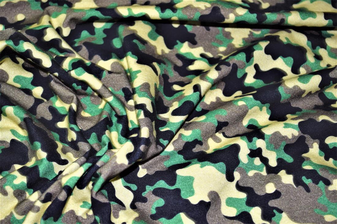 Army Green Camouflage Printed Jersey