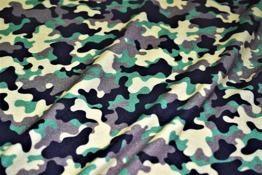 Army Green Camouflage Printed Jersey