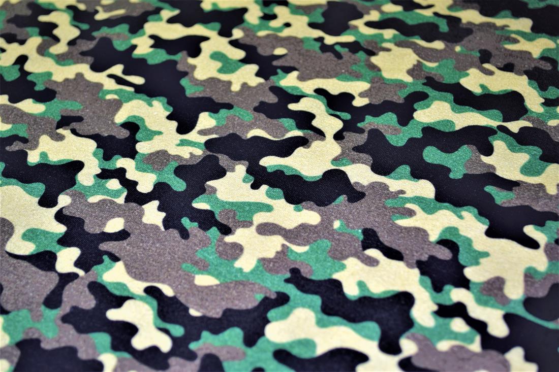 Army Green Camouflage Printed Jersey