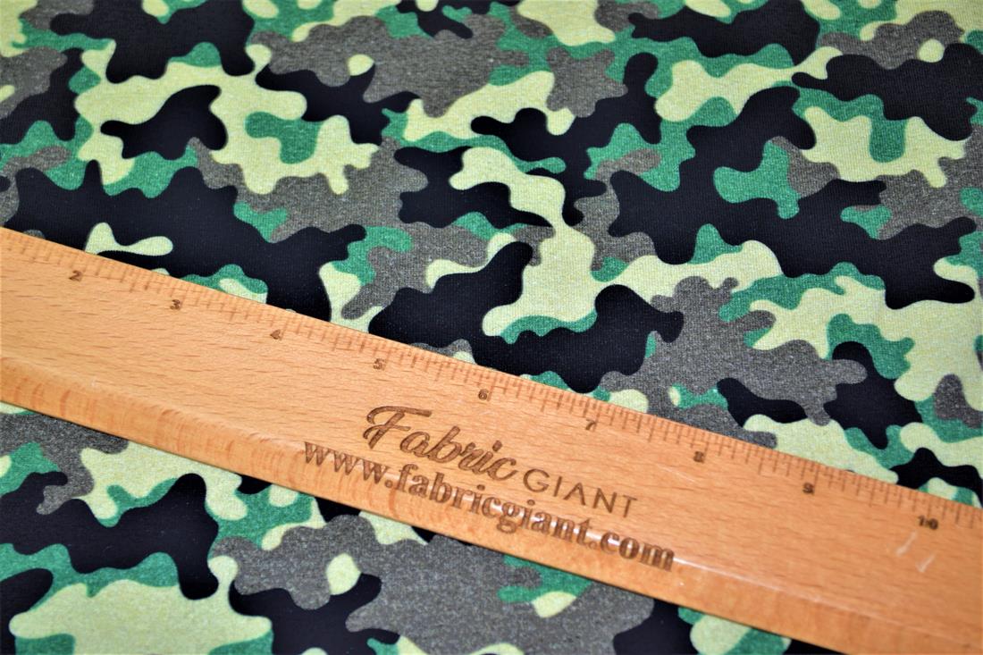 Army Green Camouflage Printed Jersey