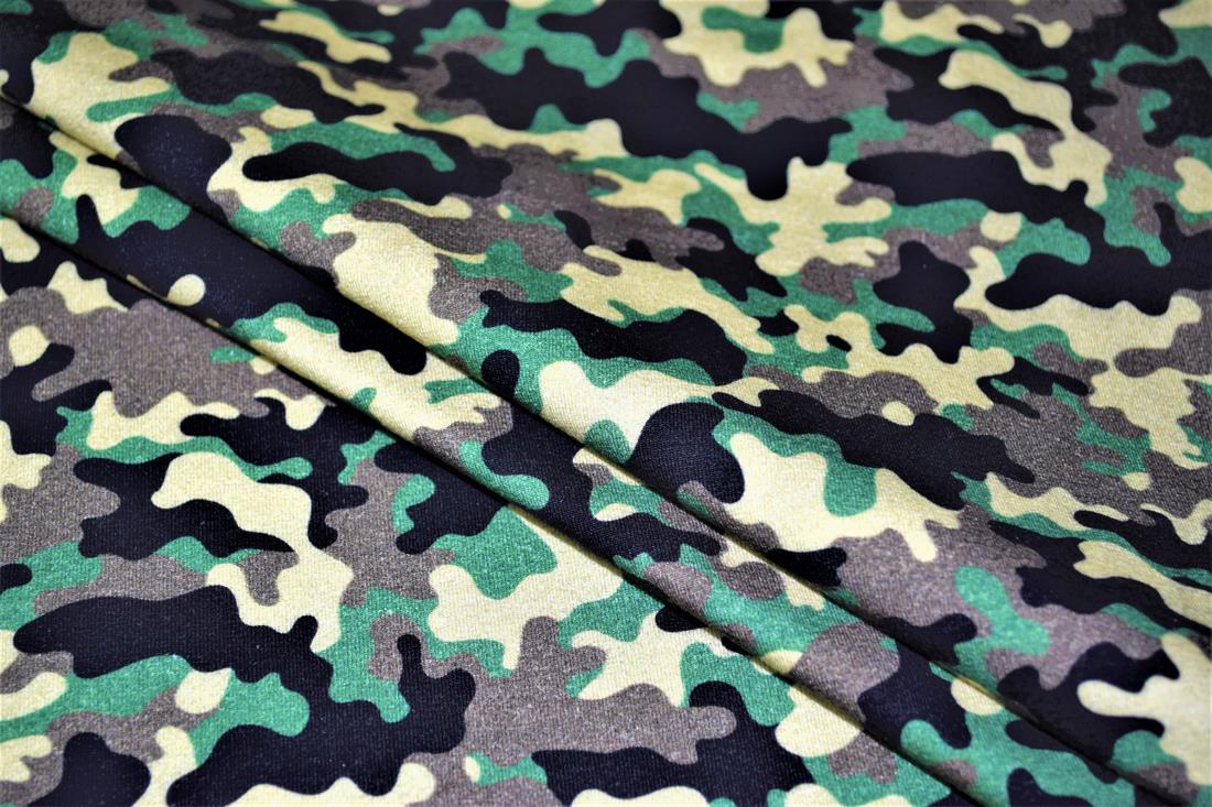 Army Green Camouflage Printed Jersey