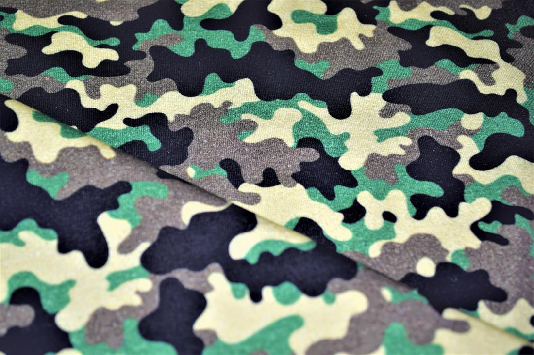 Army Green Camouflage Printed Jersey