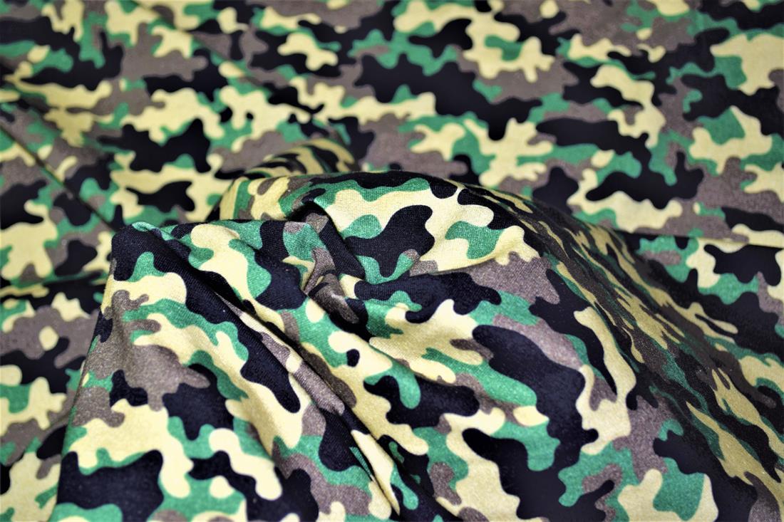 Army Green Camouflage Printed Jersey