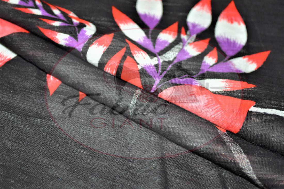 Black Printed Jersey Fabric