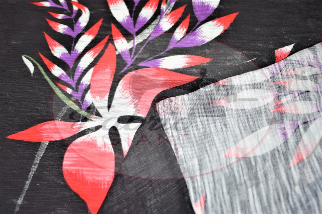 Black Printed Jersey Fabric
