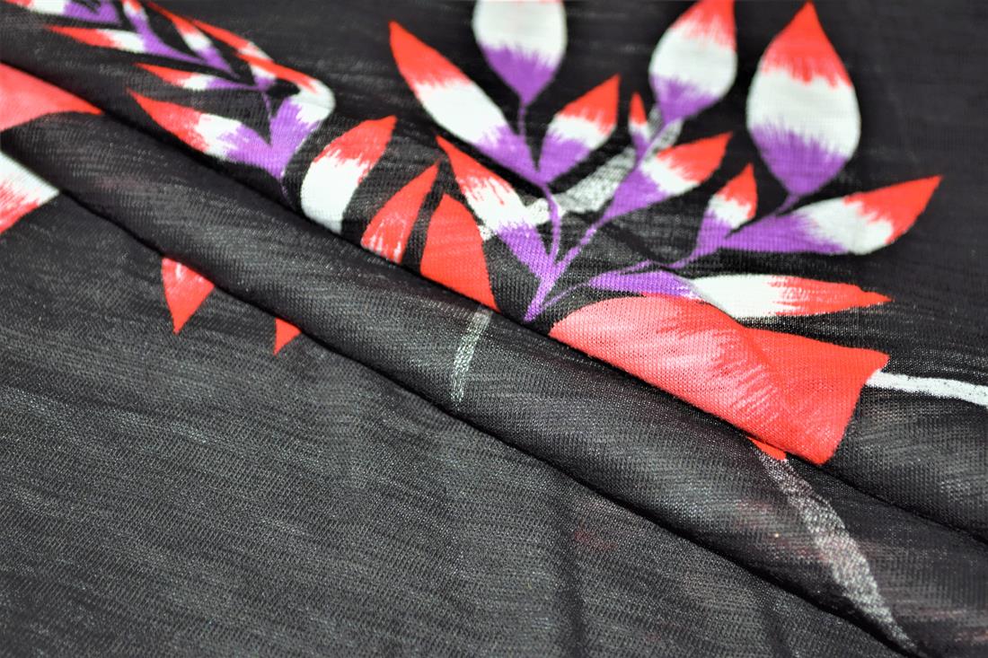 Black Printed Jersey Fabric