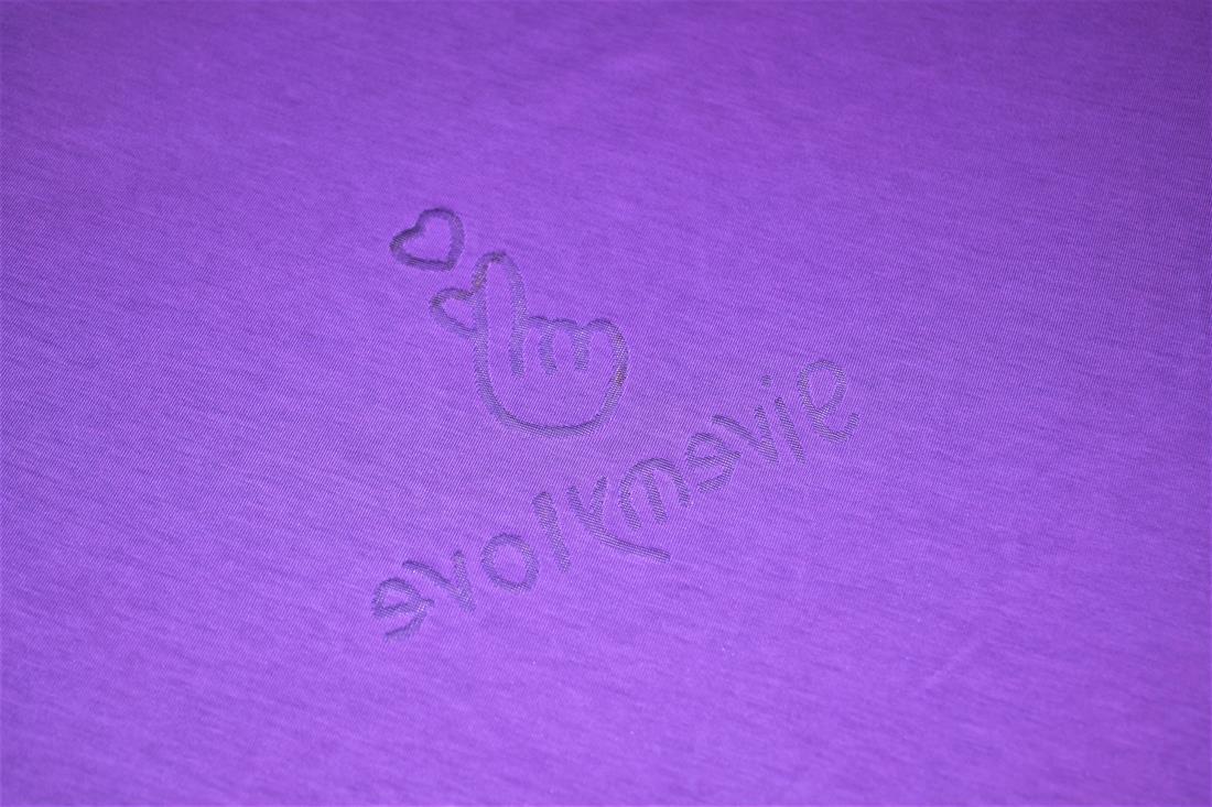 Purple Printed Jersey Fabric
