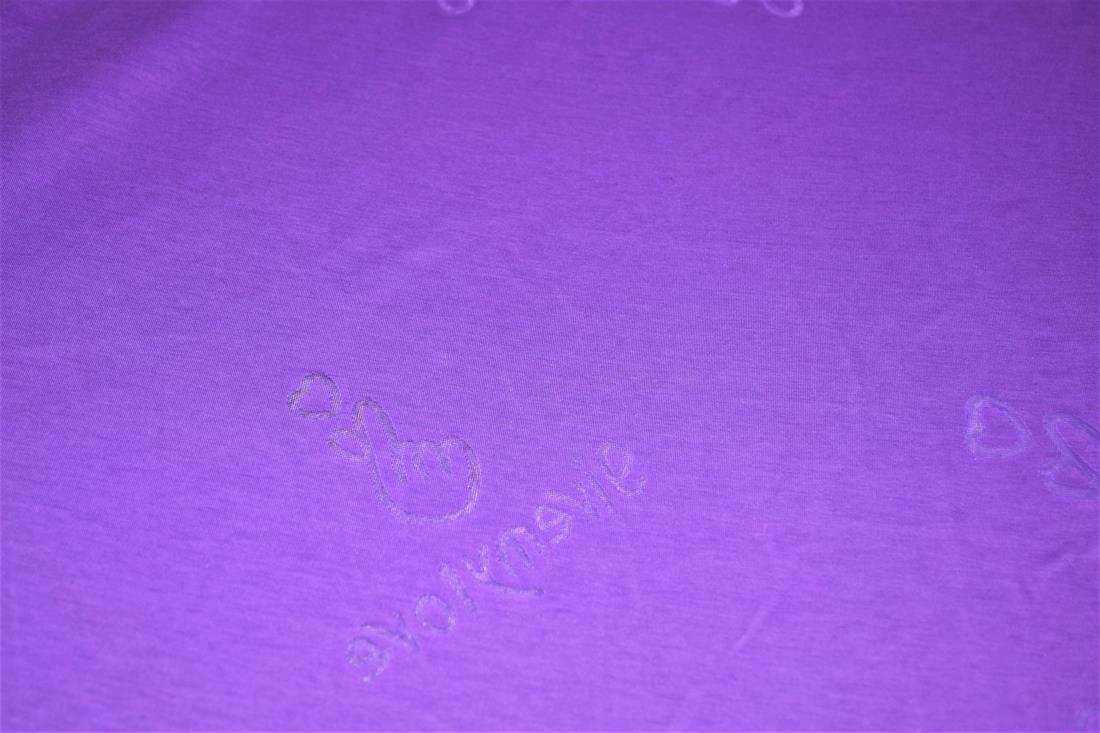 Purple Printed Jersey Fabric