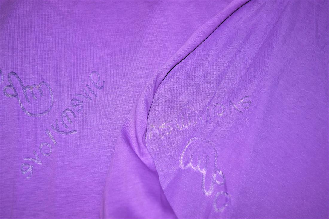 Purple Printed Jersey Fabric