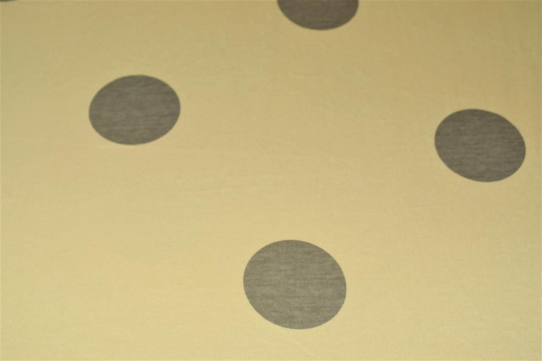 Beige Printed Jersey Fabric