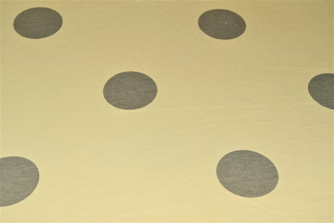 Beige Printed Jersey Fabric
