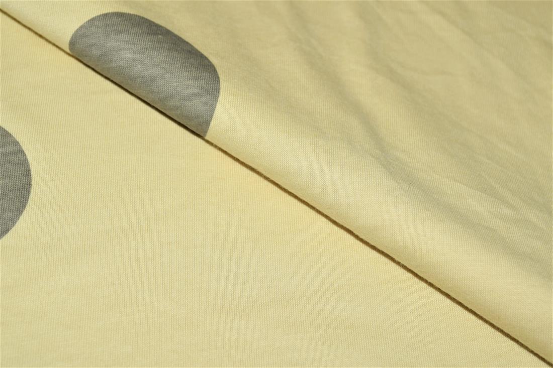 Beige Printed Jersey Fabric
