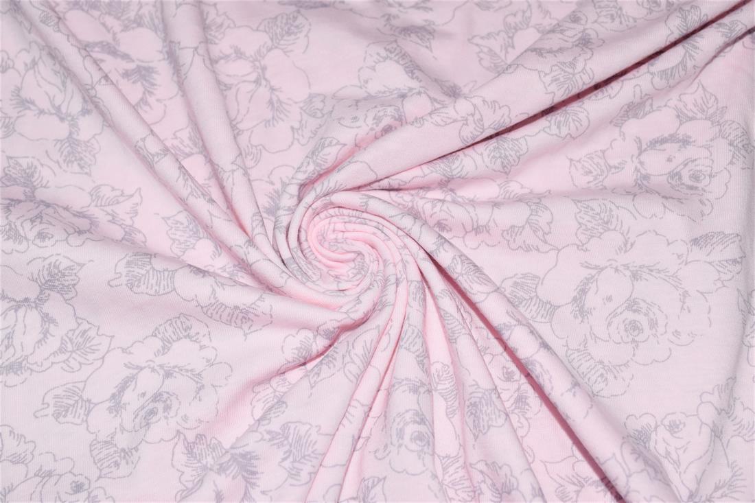Light Pink Printed Jersey Fabric