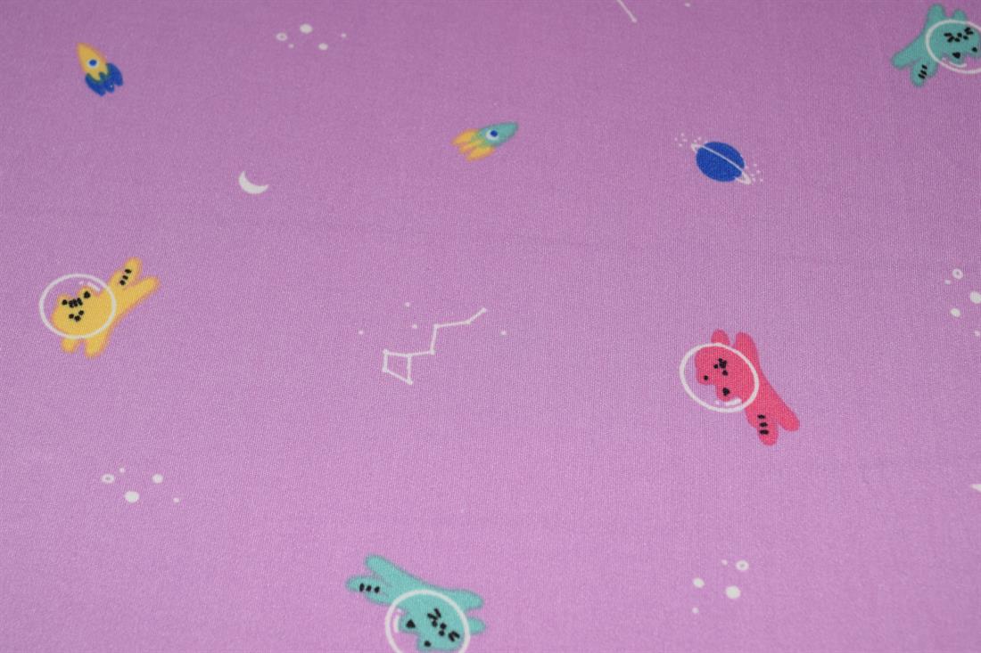 Lilac Plain Jersey Fabric