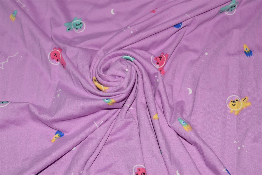 Lilac Plain Jersey Fabric