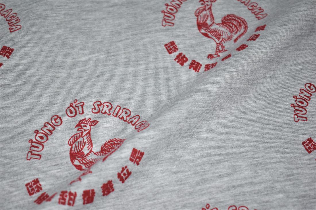 Light Grey PrintedJersey Fabric