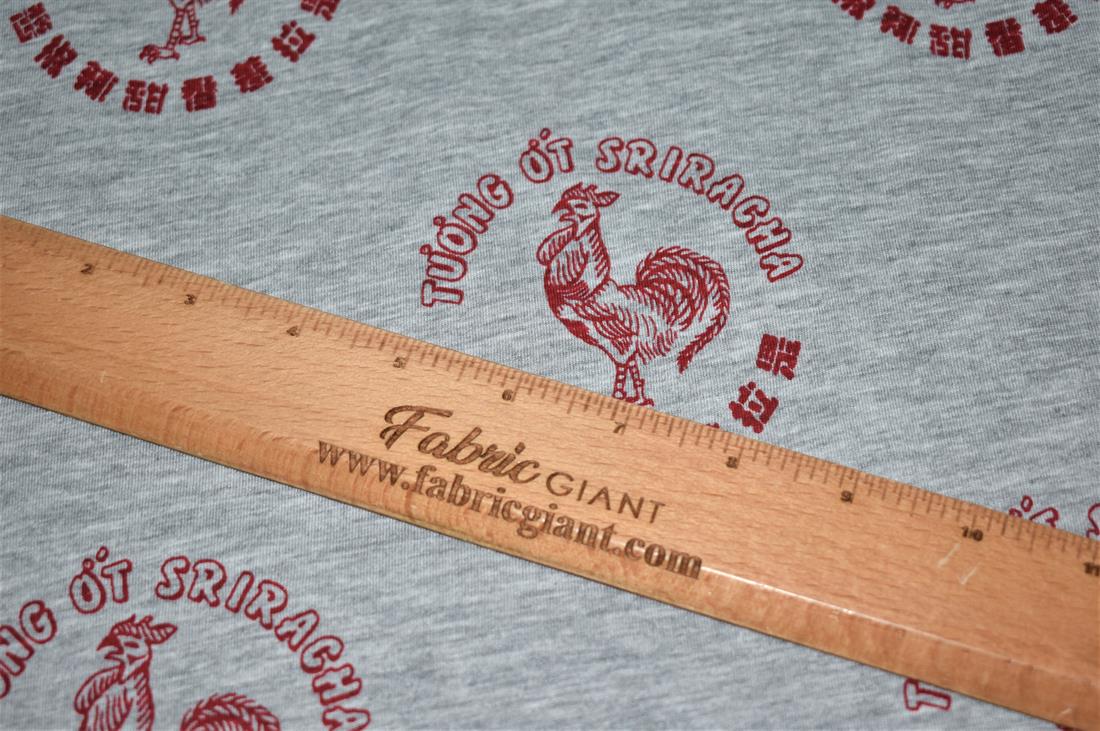 Light Grey PrintedJersey Fabric