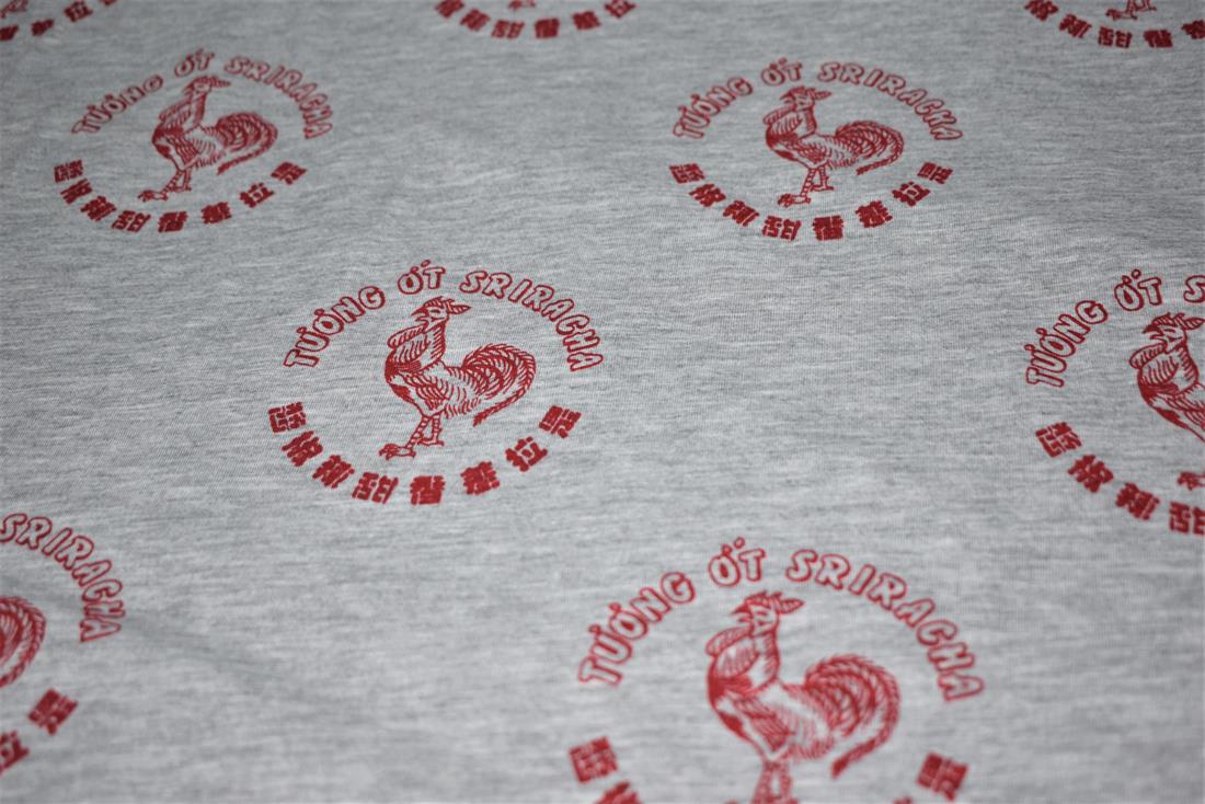 Light Grey PrintedJersey Fabric