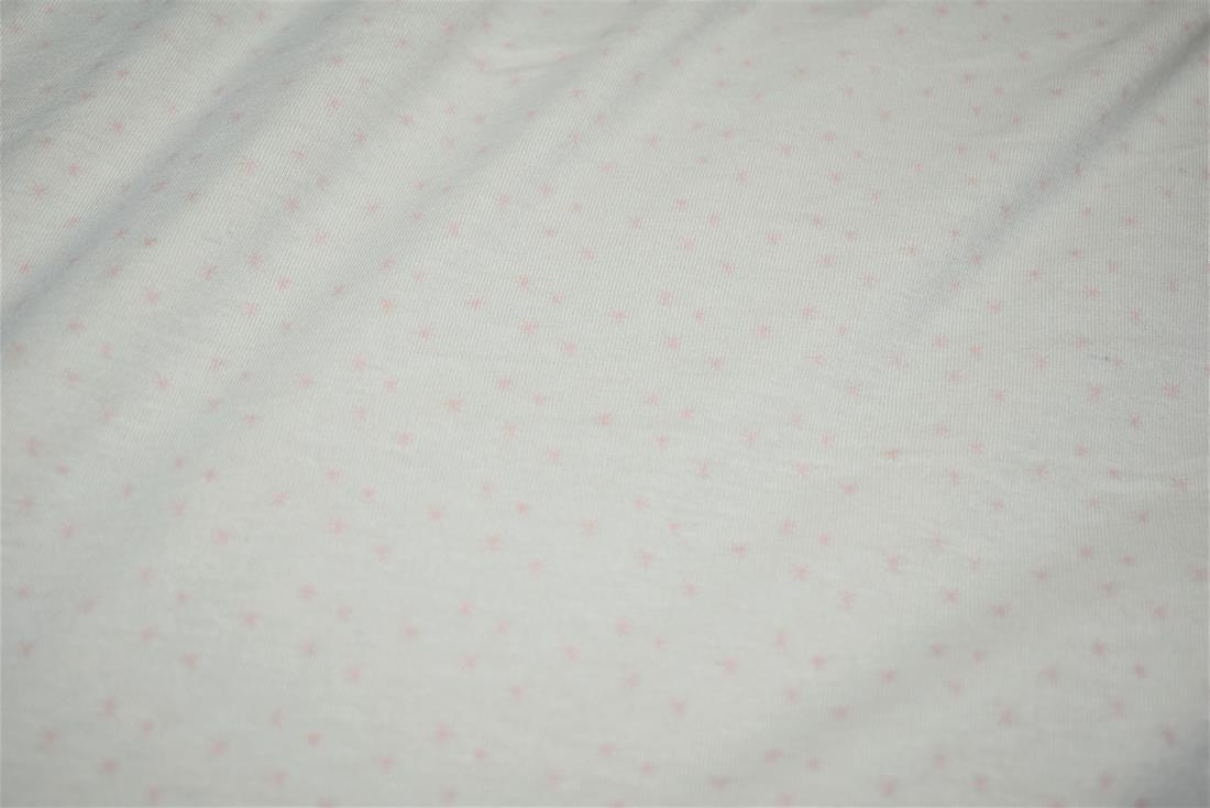 Cream Printed Jersey Fabric