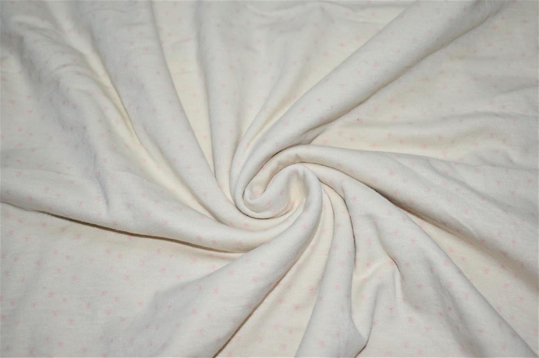 Cream Printed Jersey Fabric