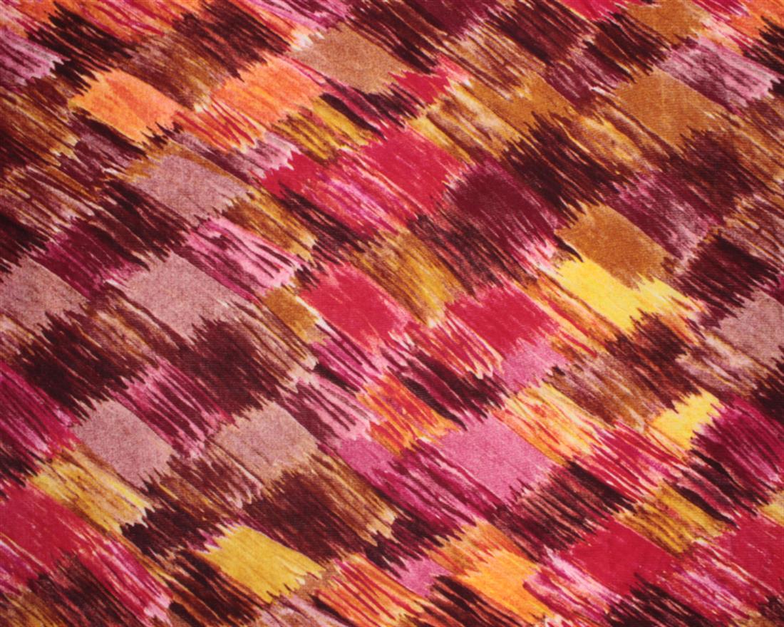 Pink Sketch Argyle Viscose Jersey