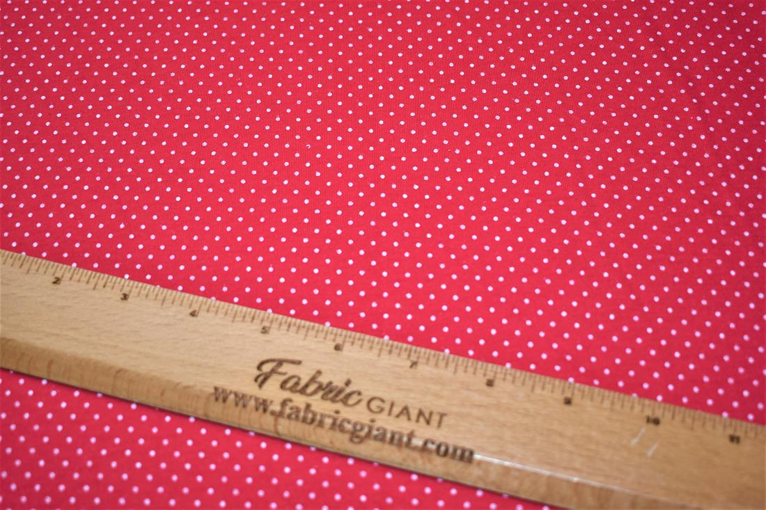 Red & White Printed Jersey Fabric