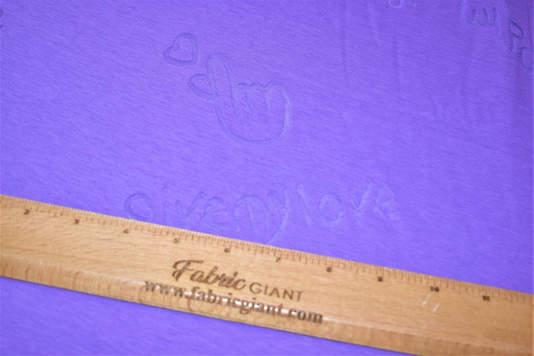 Purple Printed Jersey Fabric