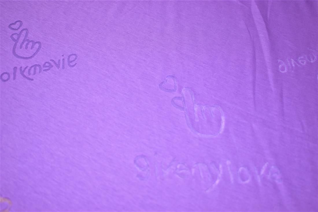 Purple Printed Jersey Fabric